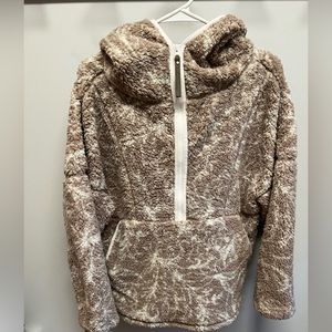 Womens Prana polar fleece/Sherpa quarter zip jacket